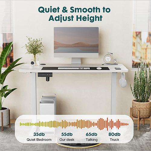SMUG Standing Desk Adjustable Height Electric Sit Stand Up Down Computer Tabl...