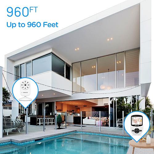 ANMEATE Video Baby Monitor with Digital Camera Digital 2.4Ghz Wireless Video ...