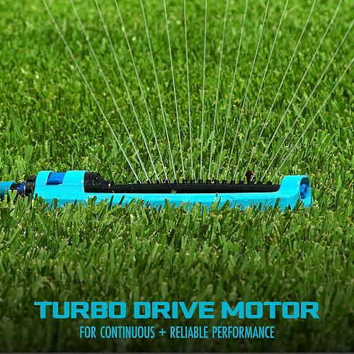 Aqua Joe SJI-OMS16 Indestructible Metal Base Oscillating Sprinkler with Adjus...