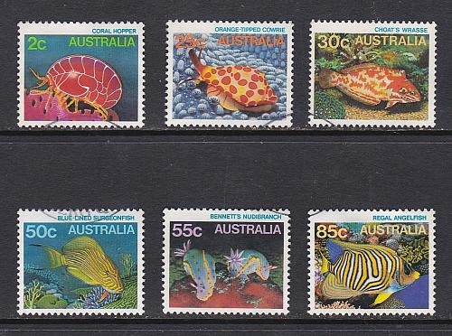 Australia: 1984 Marine Life Set 6 FU Stamps. Ref: S0627