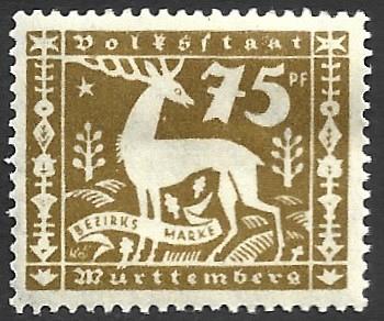 German State Wurttemburg Unused Scott #O58 Catalog Value $3.25