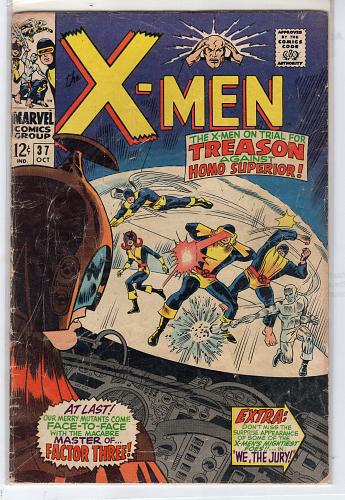X-Men #37 from 1967 Silver Age comic book