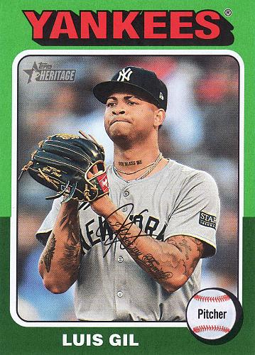 2024 Topps Heritage High Numbers Green Border #601 - Luis Gil - Yankees