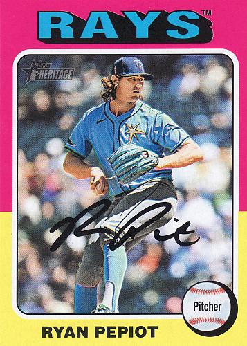 2024 Topps Heritage High Numbers #668 - Ryan Pepiot - Rays