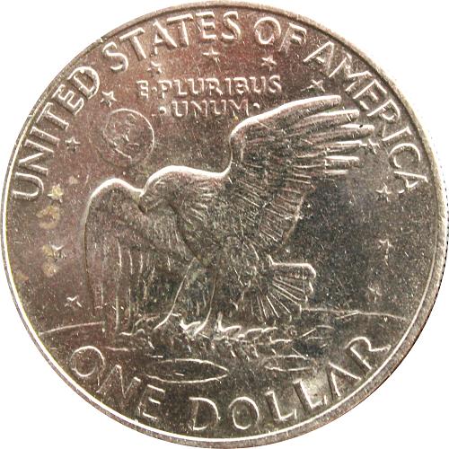 This is a 1972 One Dollar Eisenhower Coin