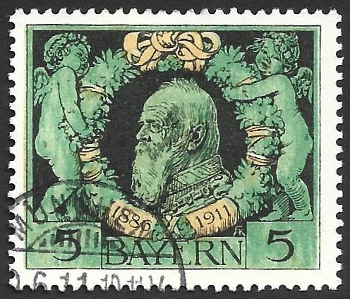 German State Bavaria Used Scott #92 Catalog Value $1.40