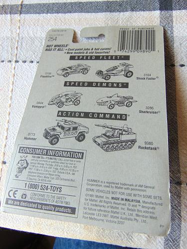 Hot Wheels 1991 #254 Sol-Aire CX4*Mint Never Opened.