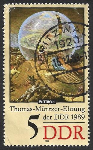 German DDR Used Scott #2767 Catalog Value $.25