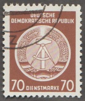 German DDR Used Scott #O16 Catalog Value $.25