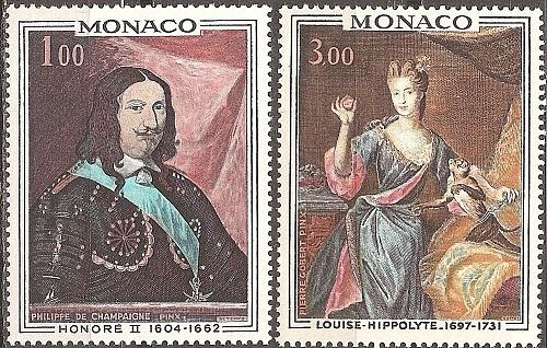 [MN0735] Monaco: Princes of Monaco (1969) MNH Complete Set