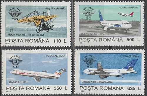 [ROC288] Romania: 50 Yrs Romanian Aviation (1994) MNH Full Set