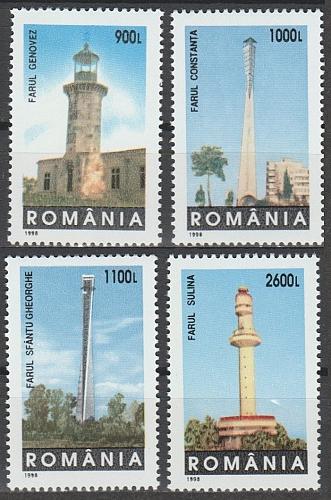 [RO4251] Romania: Lighthouses (1998) MNH Full Set