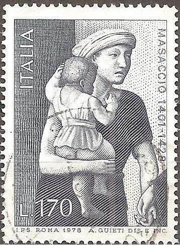 [IT1340] Italy: "Mother and Child" by Masaccio (1978) Used Single