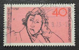 [GE1098] Germany: Heinrich Heine, Poet (1972) used single