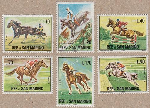 [SM0627] San Marino: Equestrian Sports (1966) MNH Full Set