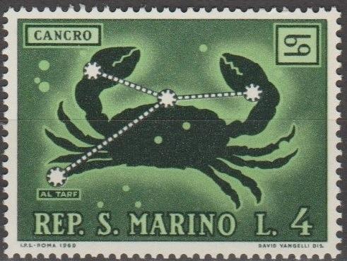 [SM0719] San Marino: Signs of the Zodiac - Cancer (1970) MNH