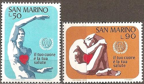 [SM0787] San Marino: World Heart Month (1972) MNH Complete Set