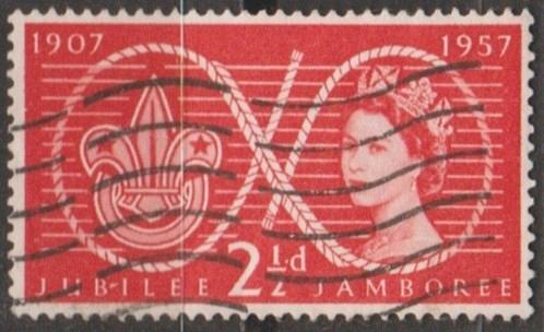 [GB0334] Great Britain: Boy Scouts 50th Anniv. (1957) Used