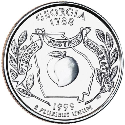1999 P GEORGIA STATE QUARTER