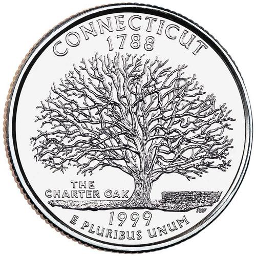 1999 D CONNECTICUT STATE QUARTER