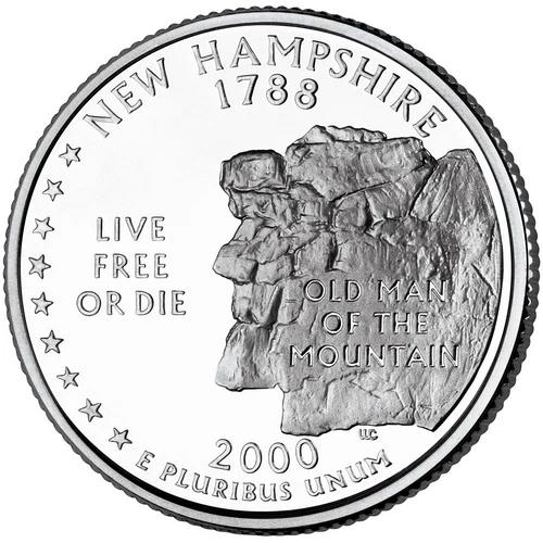 2000 D NEW HAMPSHIRE STATE QUARTER
