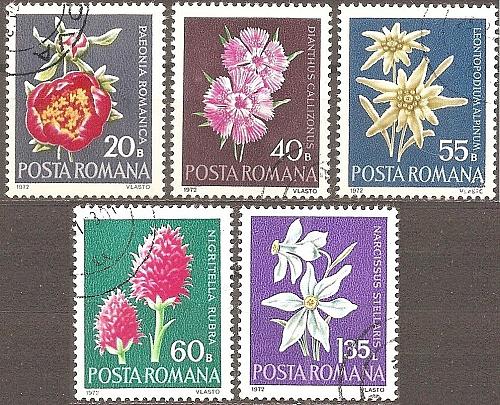 [RO2331 Romania: Wildflowers (1972) CTO Short Set