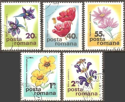 [RO2575 Romania: Wildflowers (1975) CTO Short Set