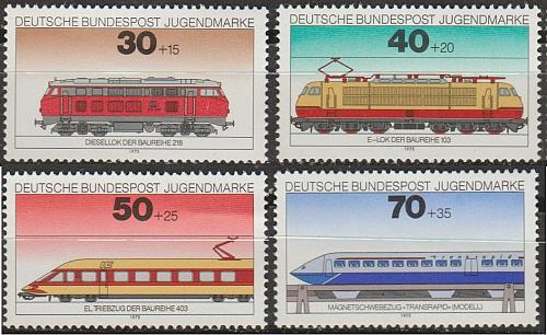 [GEB517] Germany: Locomotives (1975) MNH full set