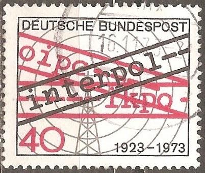 [GE1103] Germany: INTERPOL 50th Anniversary (1973) used single