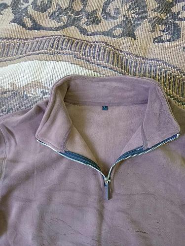 Men's Fleece Hooded Sweatshirt Stand Collar Solid Color Warm Jacket