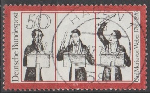 [GE1214] Germany: Car von Weber, Composer (1976) Used Single