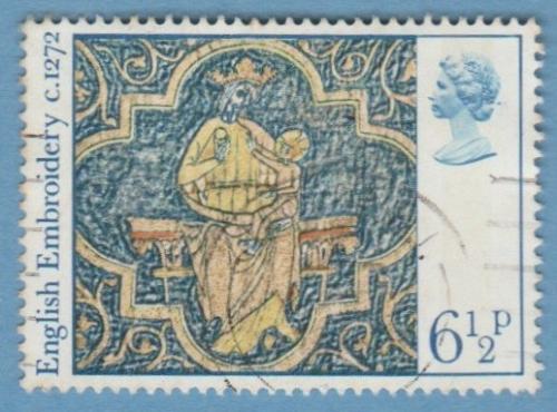 [GB0798] Great Britain: Christmas - Medieval Embroideries (1976) Used