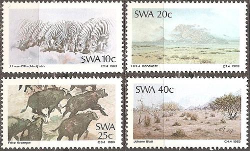 [AF0492] SW Africa: Nature scenes (1983) MNH Full Set