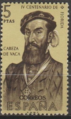 [SP0952] Spain: Cabeza de Vaca, Florida Explorer (1952) MNH