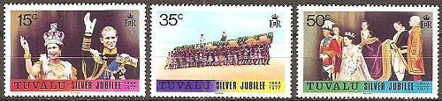 [BC0824] Tuvalu: QE II Silver Jubilee (1977) MNH Full Set