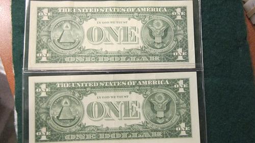 2 Crisp 1957 $1 Silver Certificate STAR notes (One is 1957, other is 57 A)