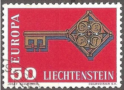 [LI0442] Liechtenstein: Europa/CEPT (1968) Used Single