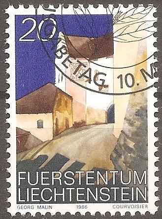 [LI0832] Liechtenstein: Views of Vaduz Castle (1986) Canceled