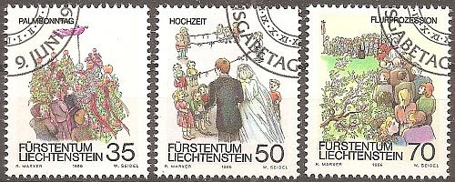 [LI0844] Liechtenstein: Spring (1986) Canceled Complete Set