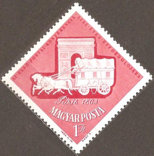 [HU1504] Hungary: Stagecoach and Arc de Triomphe (1963) MNH