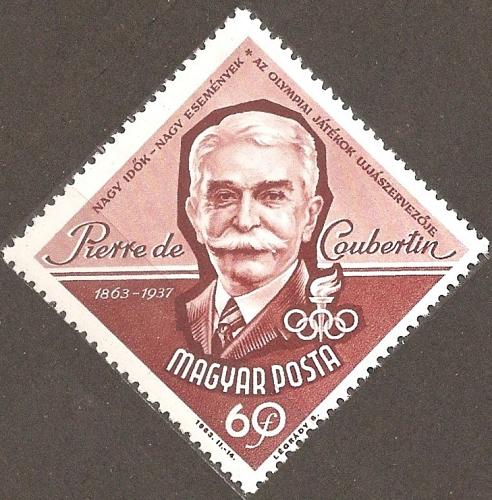 [HU1501] Hungary: de Coubertin, reviver of Olympic Games (1963) MNH