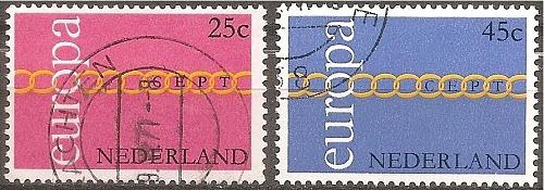 [NE0488] Netherlands: Europa/CEPT (1971) Used, complete set