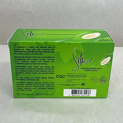 Silka Whitening Green Papaya Soap with VitaRich Actives 135g