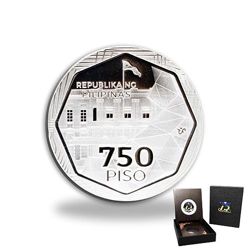 2024 Philippines 750-Piso 75th Anniversary of CBP SILVER in WOODEN case
