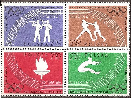 [PO0917] Poland: Olympic Games, Rome (1960) MNG Cpl Set 2 scans