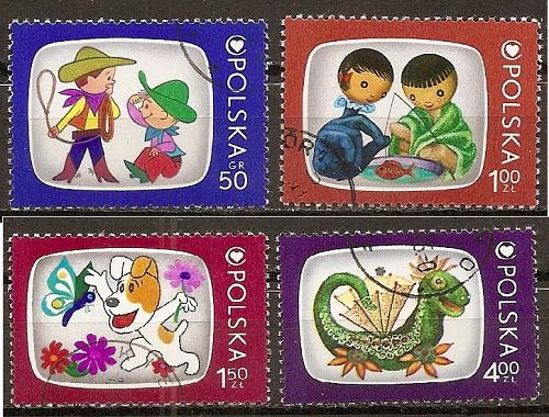[PO2111] Poland: Children's TV Programs (1975) CTO Complete set