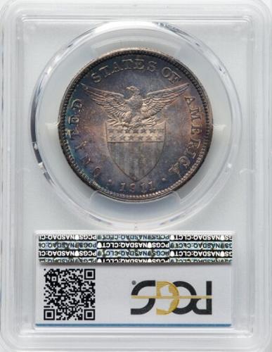 Philippines: USA Administration Peso 1911-S MS67 PCGS
