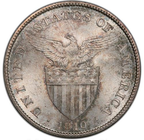 1910-S Philippines Peso MS67 PCGS