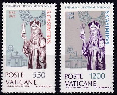 [VC0731] Vatican City: St. Casimir of Lithuania (1984) MNH Complete Set