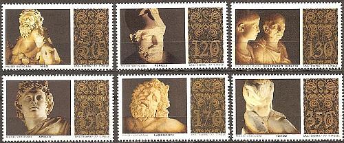 [VC0617] Vatican City: Sculptures from the Vatican Museum (1977) MNH Cpl Set